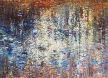 Abstract Painting: Living Water (51 x 71 inches)