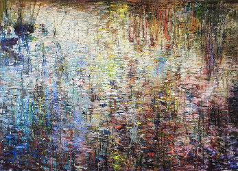 Sold Abstract Art: Stream Sounds of Color (44 x 66 inches)